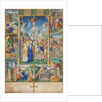 The Crucifixion with Six Scenes from the Passion of Christ by Master of Jacques de Besançon
