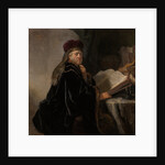 A Scholar Seated at a Desk (Scholar at his Study) by Rembrandt van Rhijn