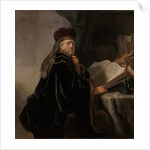 A Scholar Seated at a Desk (Scholar at his Study) by Rembrandt van Rhijn