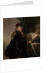 A Scholar Seated at a Desk (Scholar at his Study) by Rembrandt van Rhijn
