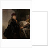 A Scholar Seated at a Desk (Scholar at his Study) by Rembrandt van Rhijn