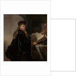 A Scholar Seated at a Desk (Scholar at his Study) by Rembrandt van Rhijn