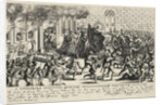Saint Catherine protects Charles IV during the Pisan popular revolt in May 1355 by Matthäus Küsel