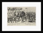 Saint Catherine protects Charles IV during the Pisan popular revolt in May 1355 by Matthäus Küsel
