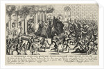 Saint Catherine protects Charles IV during the Pisan popular revolt in May 1355 by Matthäus Küsel
