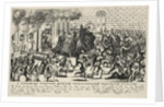 Saint Catherine protects Charles IV during the Pisan popular revolt in May 1355 by Matthäus Küsel