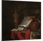 Still life with musical instruments and books (Vanitas) by Jan Vermeulen