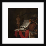 Still life with musical instruments and books (Vanitas) by Jan Vermeulen
