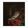 Still life with musical instruments and books (Vanitas) by Jan Vermeulen