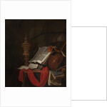 Still life with musical instruments and books (Vanitas) by Jan Vermeulen