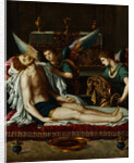 The Body of Christ Anointed by Two Angels by Alessandro Allori