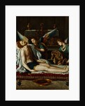 The Body of Christ Anointed by Two Angels by Alessandro Allori