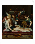 The Body of Christ Anointed by Two Angels by Alessandro Allori