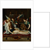 The Body of Christ Anointed by Two Angels by Alessandro Allori