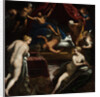 Hercules Expelling the Faun from Omphales Bed by Jacopo Tintoretto
