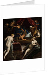 Hercules Expelling the Faun from Omphales Bed by Jacopo Tintoretto