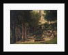 The Spring in Fouras (A painter and his model) by Gustave Courbet