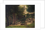 The Spring in Fouras (A painter and his model) by Gustave Courbet