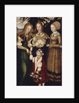 Altarpiece with the Martyrdom of Saint Catharine, left wing: The Saints Dorothea, Agnes and Cunigund by Lucas Cranach the Elder