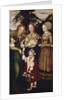 Altarpiece with the Martyrdom of Saint Catharine, left wing: The Saints Dorothea, Agnes and Cunigund by Lucas Cranach the Elder
