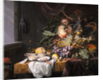 Still Life with fruit and oysters by Jacob van Walscapelle