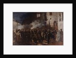 Firemen Running to a Fire by Gustave Courbet