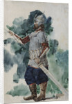 Ruslan. Costume design for the opera Ruslan and Lyudmila by M. Glinka by Valentin Alexandrovich Serov