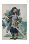 Ruslan. Costume design for the opera Ruslan and Lyudmila by M. Glinka by Valentin Alexandrovich Serov