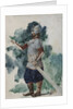 Ruslan. Costume design for the opera Ruslan and Lyudmila by M. Glinka by Valentin Alexandrovich Serov