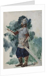 Ruslan. Costume design for the opera Ruslan and Lyudmila by M. Glinka by Valentin Alexandrovich Serov