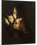 Boy Blowing at Lamp by Georges de La Tour