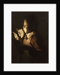 Boy Blowing at Lamp by Georges de La Tour