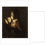 Boy Blowing at Lamp by Georges de La Tour