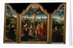 Triptych: The Crucifixion with Donor and His Wife by Joos van Cleve