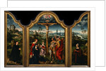Triptych: The Crucifixion with Donor and His Wife by Joos van Cleve