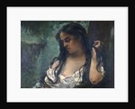 Gypsy in Reflection by Gustave Courbet