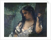 Gypsy in Reflection by Gustave Courbet
