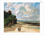 The Beach at Saint-Aubin-sur-Mer by Gustave Courbet