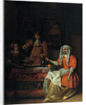 Interior with Two Women and a Man Drinking and Eating Oysters by Pieter Hooch de