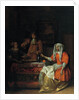 Interior with Two Women and a Man Drinking and Eating Oysters by Pieter Hooch de