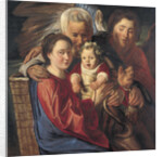 The Holy Family with an Angel by Jacob Jordaens