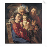 The Holy Family with an Angel by Jacob Jordaens