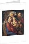 The Holy Family with an Angel by Jacob Jordaens