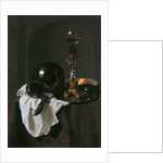 Still Life with glass of wine and pewter jug by Jan Jansz. Treck