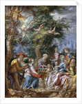 The Holy Family with Saints and Angels by Joachim Wtewael