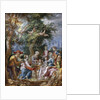 The Holy Family with Saints and Angels by Joachim Wtewael