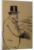 Portrait of Erik Satie, Playing the Harmonium by Santiago Rusiñol