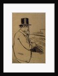 Portrait of Erik Satie, Playing the Harmonium by Santiago Rusiñol