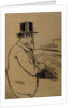 Portrait of Erik Satie, Playing the Harmonium by Santiago Rusiñol