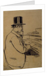 Portrait of Erik Satie, Playing the Harmonium by Santiago Rusiñol